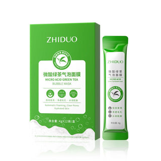 Deep Cleansing Bubble Mask with Green Tea 4g x 12 bags Bubble Mask - Zhiduo -  - JKbeauty